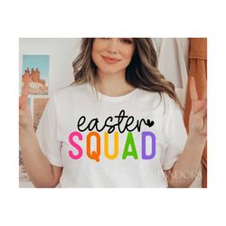 Easter Squad SVG PNG, Easter Shirt Design, Kids Easter Svg, Easter Bunny, Happy Easter Svg Cut File for Cricut, Silhouet