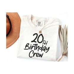 20th Birthday Crew SVG PNG, Twenty Birthday Squad Svg, It's My Birthday Svg Shirt Design, Happy Birthday Svg Cut, Cricut