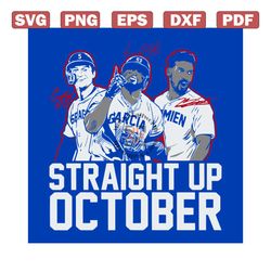 Straight Up October Texas Rangers MLB Player SVG Cutting File