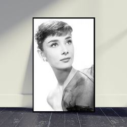 Audrey Hepburn Character Poster Wall Art, Living Room Decor, Home Decor, Posters Print, Art Poster For Gift