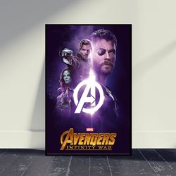 Avengers Infinity War Movie Poster Wall Art, Room Decor, Home Decor, Art Poster For Gift, Vintage Movie Poster, Movie Pr