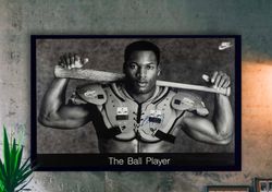 Bo Jackson Poster ,Art Print Baseball Ball Player The, No Framed, Gift