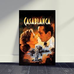 Casablanca Movie Poster Wall Art, Room Decor, Home Decor, Art Poster For Gift, Vintage Movie Poster, Movie Print