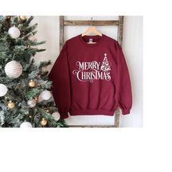 Christmas Sweatshirt, Christmas Holiday Sweat, Xmas Vibes Hoodie, Christmas Tree Sweatshirt, Christmas Family Sweater