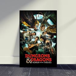 Dungeons & Dragons Honor Among Thieves Movie Poster Wall Art, Room Decor, Home Decor, Art Poster For Gift, Vintage Movie