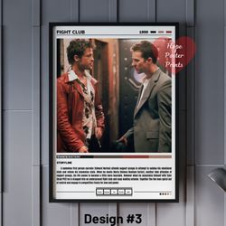 Fight Club Poster, Fight Club 5 Different Posters, Fight Club Print, Fight Club Decor, Fight Club Art, Fight Club Gift,
