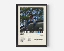 J Cole Poster  2014 Forest Hills Drive  J Cole Playlist  Album Cover Poster  Album Cover Wall Art  Premium Posters  Albu