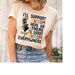 Autism Shirt, Autism Awareness Shirt, I Will Support Autism Here Shirt, Autism Awareness Gift, Autism Puzzle Shirt, Gift