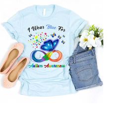 I Wear Blue For Autism Awareness, Autism Family Shirt, Autism Gift, Autism Awareness Shirt, Autism Awareness Gift,I Wear