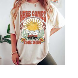 Here Comes The Sun Vintage Shirt, Sun Shine On My Mine Shirt, Retro Graphic Shirt, Positive Shirt, Boho Kindness Shirt,