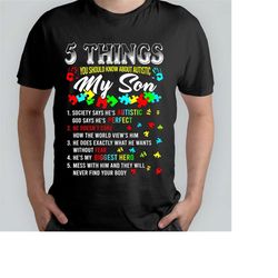 5 Things You Should Know About Autism Shirt, Autism Shirt, Autism Awareness Shirt, Be Kind Shirt, Neurodiversity Shirt,