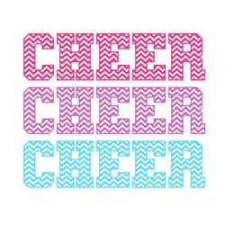 Cheer SVG, Cheer Chevron Letters SVG, Cheer Stacked SVG, Digital Download, Cut File, Sublimation, Clip Art (includes svg