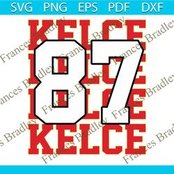 Vintage Kelce 87 Travis Kelce Football SVG Download File