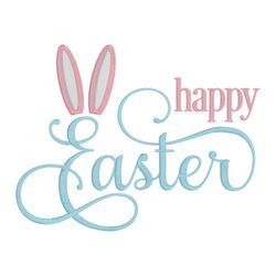 Happy Easter Embroidery Design, Easter MACHINE EMBROIDERY, Easter Bunny Ears Embroidery, Digital Download, 4x4 and 5x7 H
