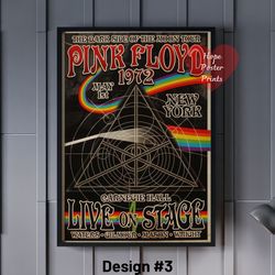 Pink Floyd Poster, Pink Floyd The Dark Side of the Moon Album Cover Posters, Pink Floyd Print, Pink Floyd Decor, Pink Fl