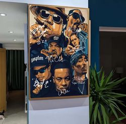 Rap Legends Notorious Big Snoop Dogg Ice Cube Eminem Tupac Signature Poster