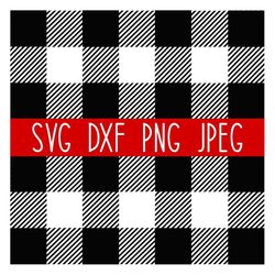 Black Buffalo Plaid SVG, Check Pattern SVG, Digital Paper PNG, Digital Download, Cut File, Clip Art (svg/png/dxf/jpeg fi