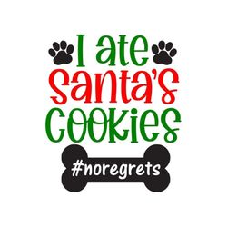 Santa's Cookies SVG, Christmas Dog SVG, Santa Paws SVG, Digital Download, Cut File, Sublimation, Clip Art (svg/dxf/png/j