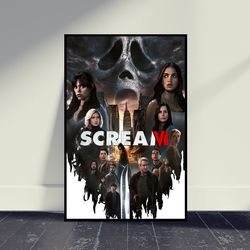 Scream VI Movie Poster Wall Art, Room Decor, Home Decor, Art Poster For Gift, Vintage Movie Poster, Movie Print