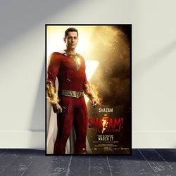Shazam! Fury of the Gods Movie Poster Wall Art, Room Decor, Home Decor, Art Poster For Gift, Vintage Movie Poster, Movie