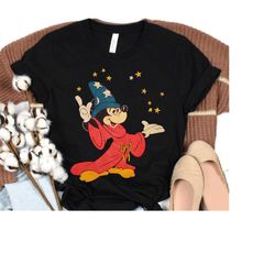 Retro Sorcerer Mickey Shirt, Magic Wizard Mickey, Fantasmic Disneyland Walt Disney's Fantasia Shirt, Disneyland Matching