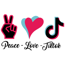 Peace Love Tiktok Svg - Trending Svg - Tiktok Svg - Tiktok Logo Svg - Tiktoker Svg - Tik Tok Svg - Instant download