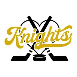 Knights SVG, Love Hockey SVG, Hockey Shirt SVG, Digital Download, Cut File, Clip Art, Sublimation (individual svg/png/dx