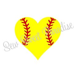 Baseball SVG, Softball Heart SVG, Love Softball SVG, Digital Download, Cut File, Sublimation, Clip Art (includes svg/png