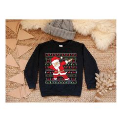Funny Ugly Christmas Toddler Sweater, Christmas Santa Sweatshirt, Xmas Toddler Sweatshirt, Christmas Youth T-Shirt
