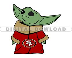 49ers  NFL Baby Yoda Svg, Football Teams Svg, NFL Logo Svg, Baby Yoda Png, Tshirt Design Bundle 31