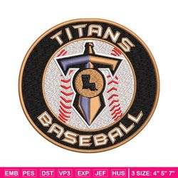 Titan baseball embroidery design, Baseball embroidery, Emb design, Embroidery shirt, Embroidery file, Digital download