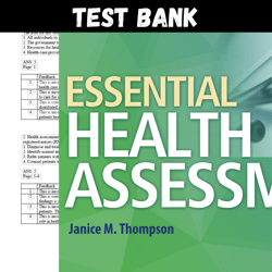 Latest 2023 Essential Health Assessment, 1st edition Thompson Test bank | All Chapters