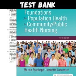 Latest 2023 Foundations for Population Health in Community/Public Health Nursing 5th Edition Marcia Stanhope Test bank | All chapters