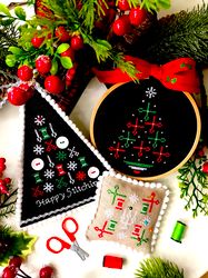 STITCHERS CHRISTMAS BOX - SET OF 3 cross stitch patterns PDF by CrossStitchingForFun Instant Download