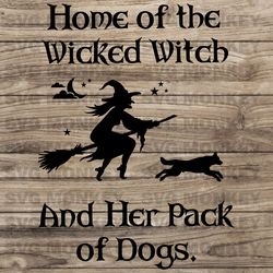SpookHome Of The Wicked Witch And Her Pack Of Dogs SVG | Dog Halloween SVG, Halloween Dog Sign, SVG EPS DXF PNG