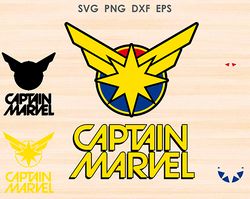 Captain Marvel Logo Svg, Captain Marvel Svg, Captain Marvel  Silhouette Svg