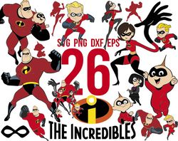 The Incredibles SVG Bundle, The Incredibles SVG, Disney Christmas Svg, Disney Png, Disney Birthday Svg