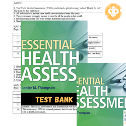 Latest 2023 Test bank Essential Health Assessment, 1st edition Thompson Instant Download