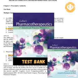 Latest 2023 Test bank Lehens Pharmacotherapeutics For Advanced Practice Nurses And Physician Assistants 2nd Edition Rose