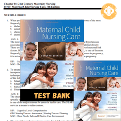 Latest 2023 Test bank Maternal Child Nursing Care 7th Edition by Shannon E. Perry Complete Guide 2022 Instant Download