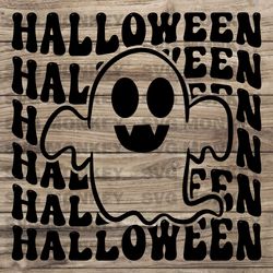 Ghost svg, boo svg, retro halloween svg, wavy letters svg, halloween shirt svg, halloween svg, scary SVG EPS DXF PNG