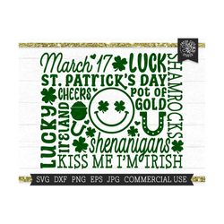 St Patricks Day Svg, Shamrock SVG, Lucky Svg, St Patricks Day Shirt Design, Irish Svg, Shamrock Smile, March 17th, Shena