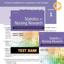 Latest 2023 Test bank Statistics for Nursing Research: A Workbook for Evidence-Based Practice 3rd Edition Download