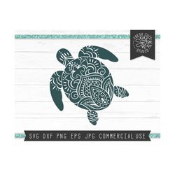Mandala Sea Turtle SVG Cut File Instant Download Digital Files for Cricut Silhouette, Mandala SVG, Hawaii Svg, Hawaii Ma