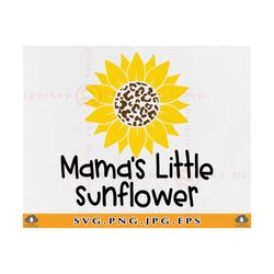 Mama's Little Sunflower SVG, Baby Sunflower Shirt SVG, Baby Gift SVG, Girls Sunflower Svg, Mommys Little Girl,Onesie,Nur