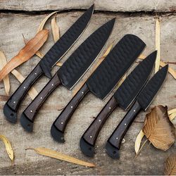 professional kitchen knives custom made damascus steel utility chef kitchen knife set with chopper
