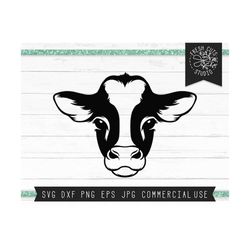 Cow Face Svg Cut File Instant Download Cutting Files for Cricut, Silhouette, Baby Cow svg, Calf svg, Dairy Cow svg, Farm