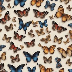 butterflies 1 digital pattern illustration, printable, sublimation fabric paper