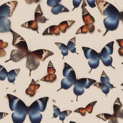 butterflies 3 digital pattern illustration, printable, sublimation fabric paper