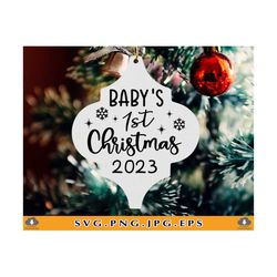 baby's 1st christmas 2023 svg, baby christmas svg, 2023 christmas ornament svg, first christmas svg, gifts, cut files fo